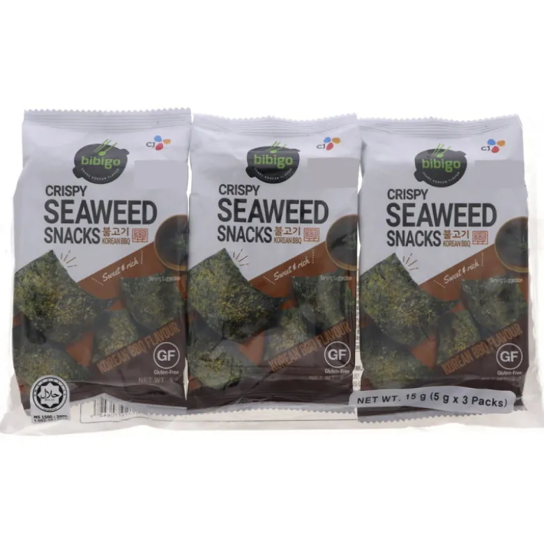 Bibigo Korean BBQ Nori Tang Snack (3x5g)