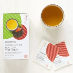 Clearspring Økologisk Grøn Te med Gurkemeje og Matcha 20 breve