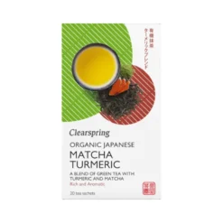 Clearspring Økologisk Grøn Te med Gurkemeje og Matcha 20 breve