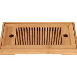 Gongfu Te Ceremoni Serveringsbakke Bambus 27x14cm