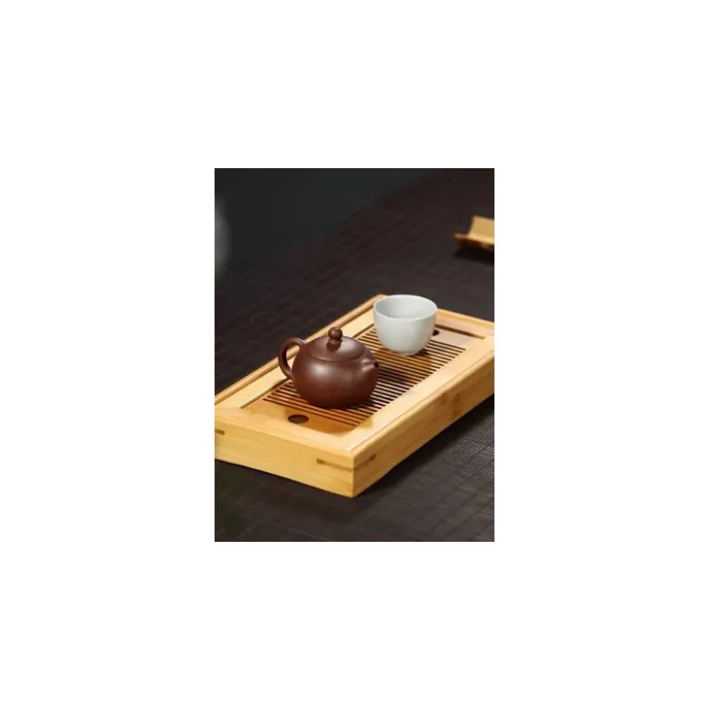 Gongfu Te Ceremoni Serveringsbakke Bambus 27x14cm