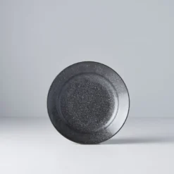 Japansk Keramik Frokost Tallerken 17cm Mat Sort