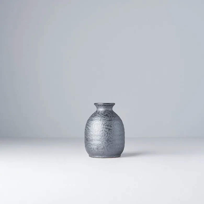 Japansk Keramik Sake Karaffel 300ml Black Scroll