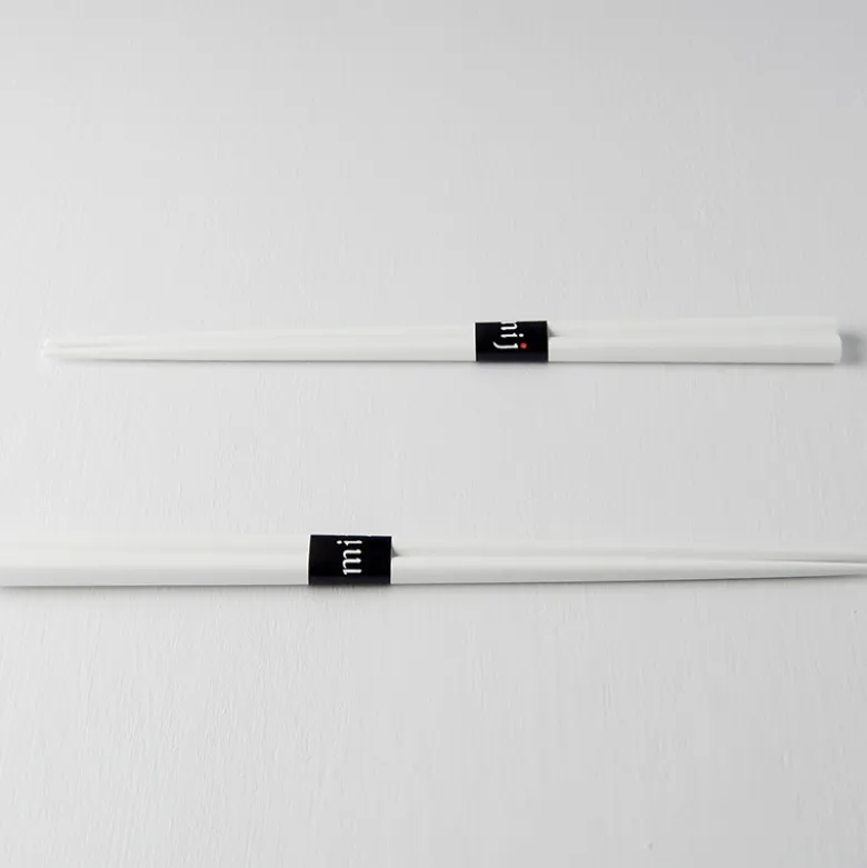 Japansk Spisepinde Sæt 23cm Hvid Lak