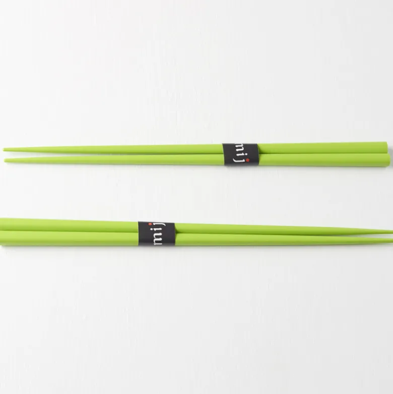 Japansk Spisepinde Sæt 23cm Limegrøn Lak