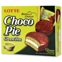Lotte Choco Pie Green Tea 12 stk