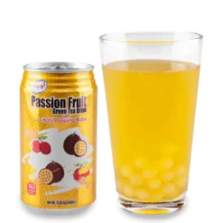 Rico Passion Fruit Green Tea Litchi Popping Boba 340ml