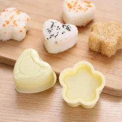 Ris Form - Hjerte og Blomst Onigiri m/Shamoji Ris Ske SM-006