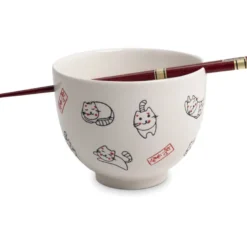 Soba Skål Happy Cat Med Spisepinde
