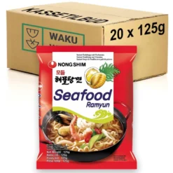 STOP MADSPILD (BEDST FØR 19/03/26) - KASSETILBUD (20 stk.) - Nongshim Seafood Ramyun Instant Nudler