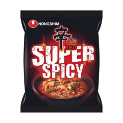 STOP MADSPILD (BEDST FØR 30/07/26) - PAKKETILBUD (6 stk.) - Nongshim Shin Red SUPER SPICY Instant Nudler 120g