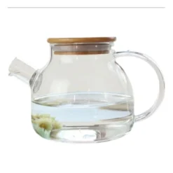 Tekande i Glas med Bambuslåg 1L