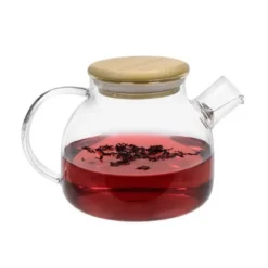 Tekande i Glas med Bambuslåg 1L