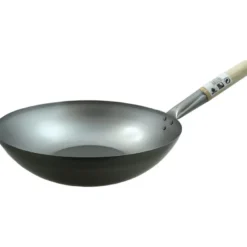 Wok Pande Carbon Stål Flad Bund 35cm